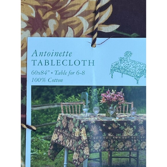 April Cornell Antoinette Tablecloth 60x84” Floral Thanksgiving Fall Autumn New - Picture 3 of 4